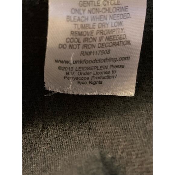 AC DC World Tour 77 JunkFood Band Tee Unisex Size Small Black Graphic T Shirt - Picture 7 of 8